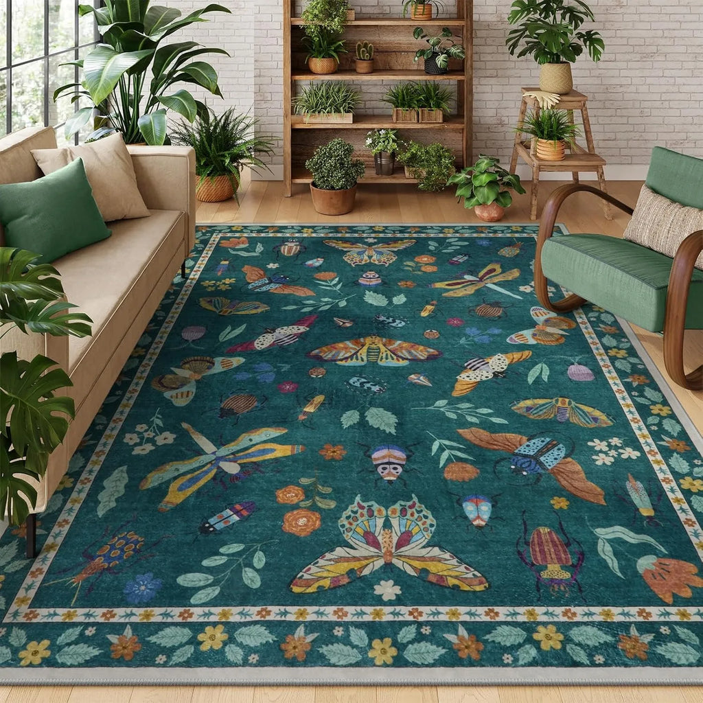Retro Geometric Area Rug – Non-Slip & Machine Washable Area Rug HIP