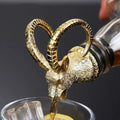 Animal Head Wine Pourer & Aerator – Leopard, Lion & Antelope Wine Pourer Aerator HIP Antelope-Gold