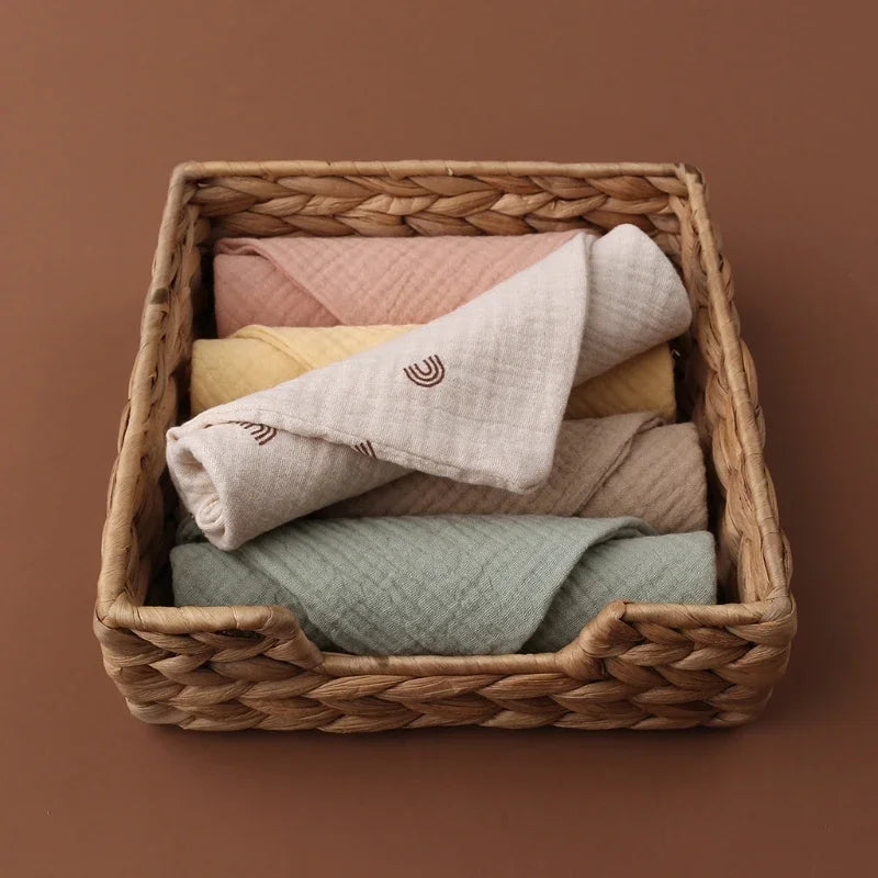 Soft Gauze Cotton Baby Washcloths – 5-Pack Face & Bath Towels Baby Washcloths HIP