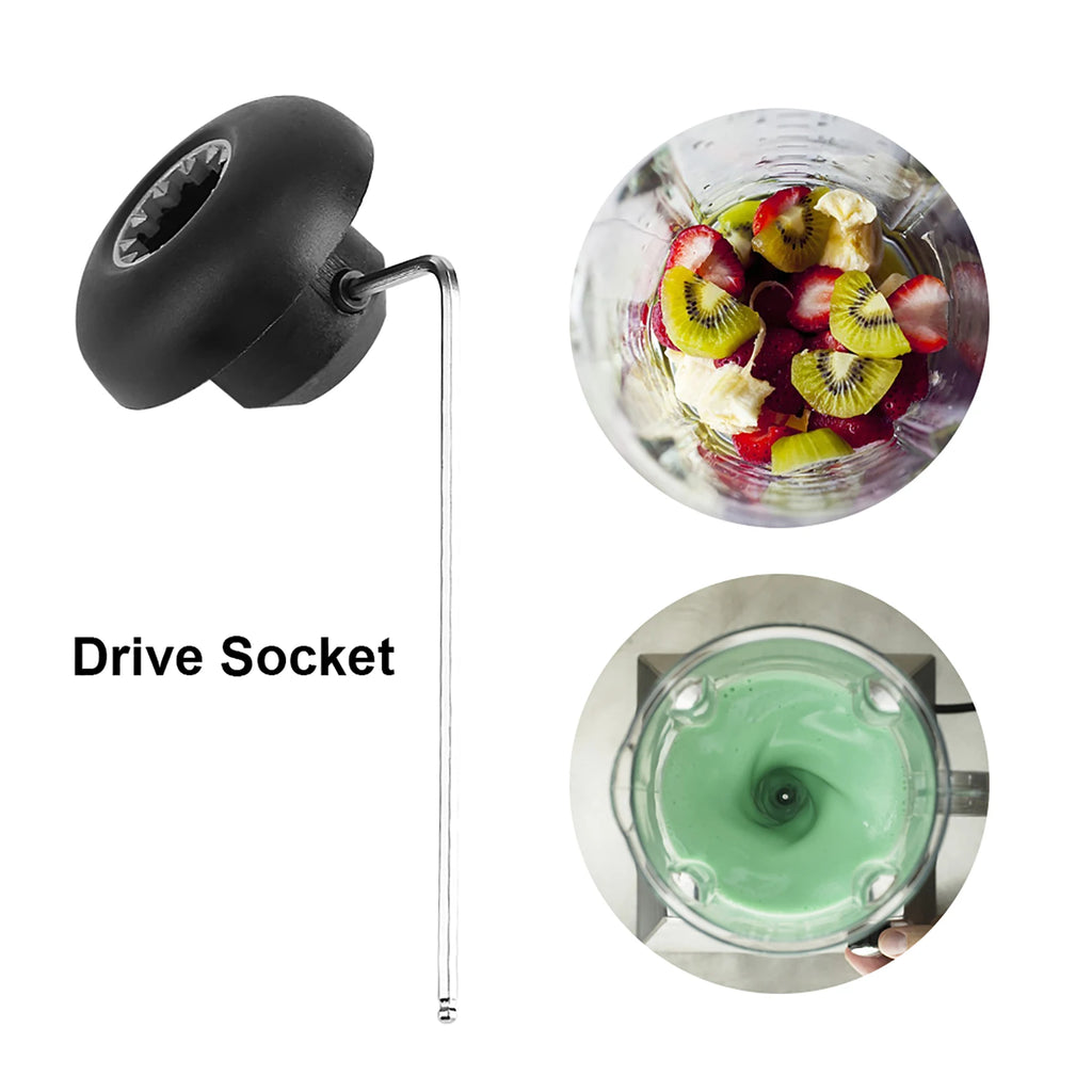 Drive Socket For Vita Mix Drive Socket Kit Compatible for Blender Replacement Spare Parts Tool W Hexagon Wrench Drive Socket Kit HIP