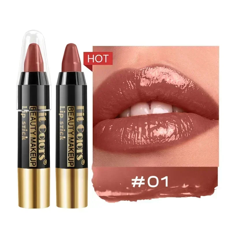 Mirror Moisturizing Crayon Lip Gloss Stick Lasting Waterproof Matte Lipstick Non Stick Cup Jelly Tint Lip Balm Liner Pen Makeup HIP 01 Mirror