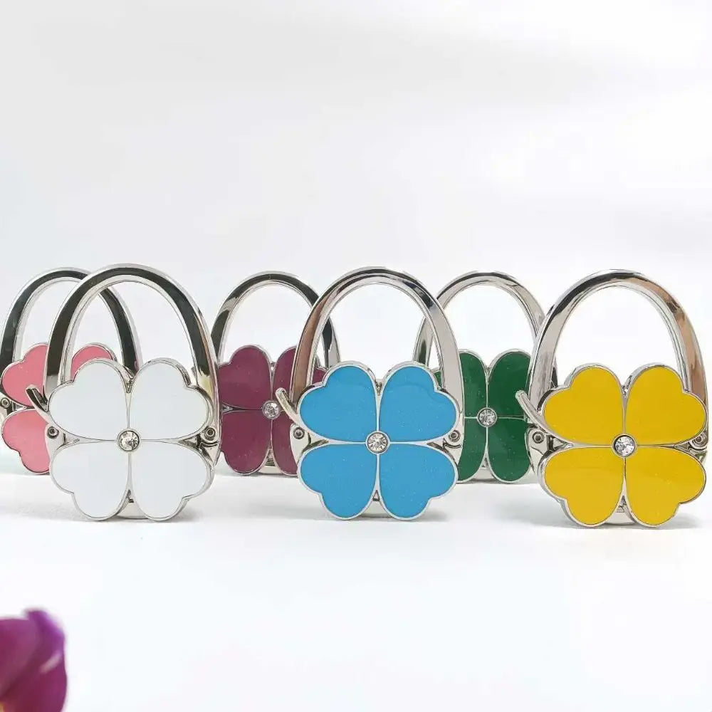 Four-Leaf Clover Foldable Handbag Hook – Table Purse Hanger Foldable Bag Hook HIP