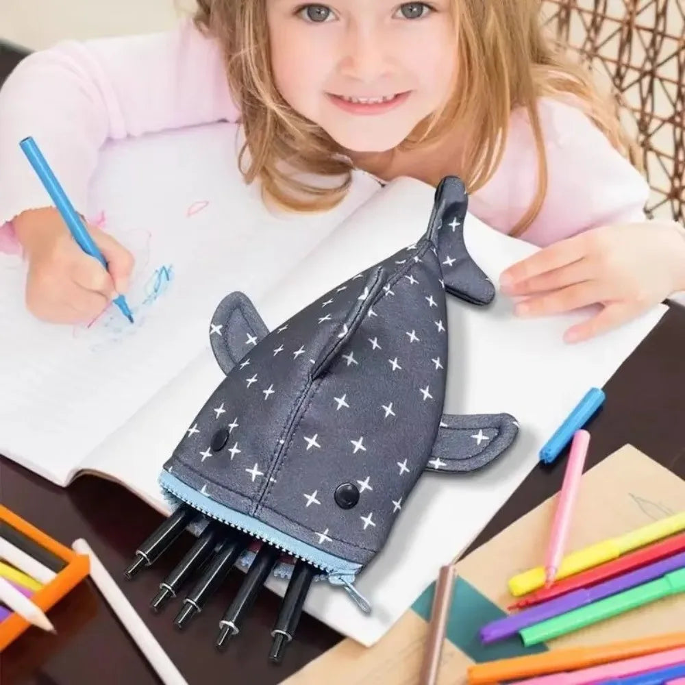 Shark Pencil Case – Large Capacity Zipper Pouch | HIP Pencil Case Pouch HIP