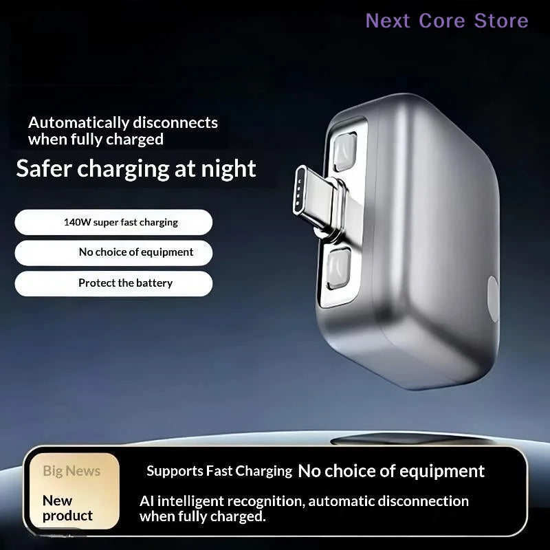 USB-C 140W Fast Charger Adapter – Auto Power Cut Off USB-C Charging Adapter HIP