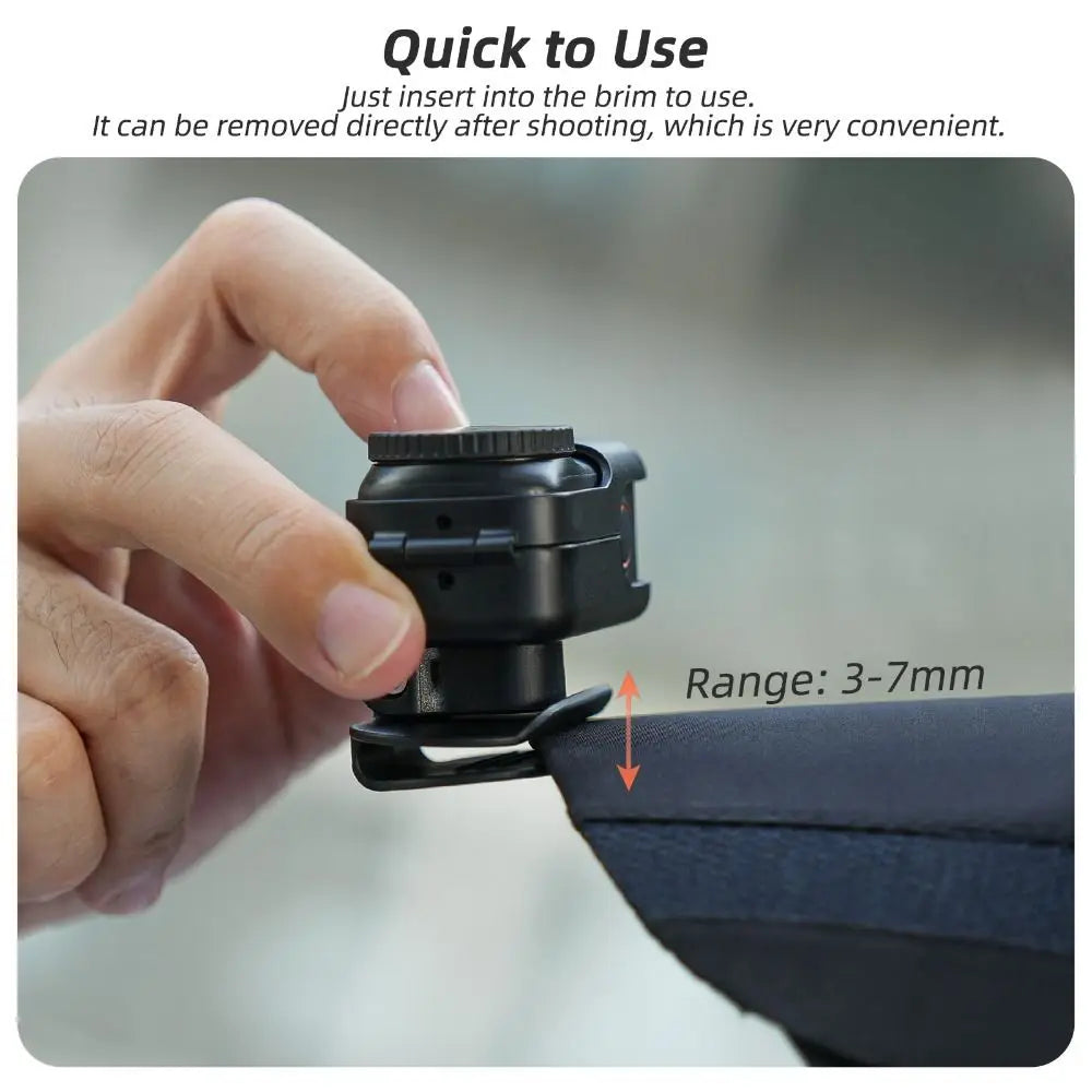 360° Hat Clip Mount for DJI Osmo Nano – Quick Release Camera Hat Mount HIP