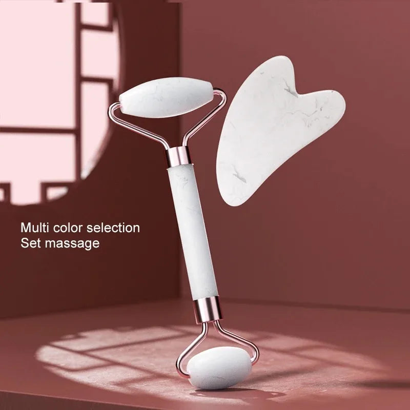 Resin Gua Sha Facial Massager & Roller Set – Skin Care Gua Sha Roller Set HIP