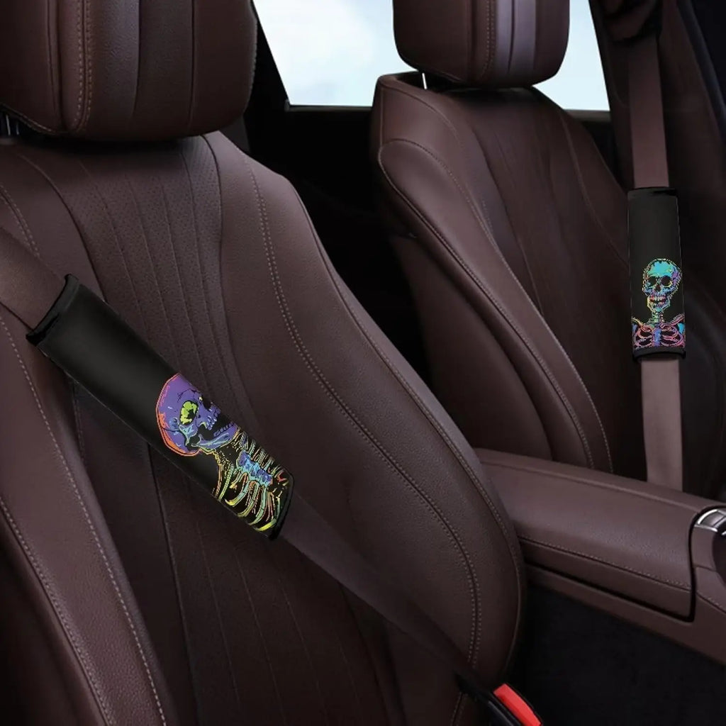Skull Car Seat Belt Cover – Comfort Shoulder Pads for Adults Seat Belt Cover HIP