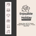 Cat Shape Mini Stamp – Cute DIY Diary & Scrapbooking Decor DIY Craft Stamp HIP C