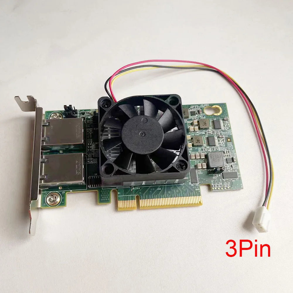 JONSNOW X540-T2 Dual Port 10G Server Ethernet PCIe Network Card PCIe Network Card HIP Cooling Version