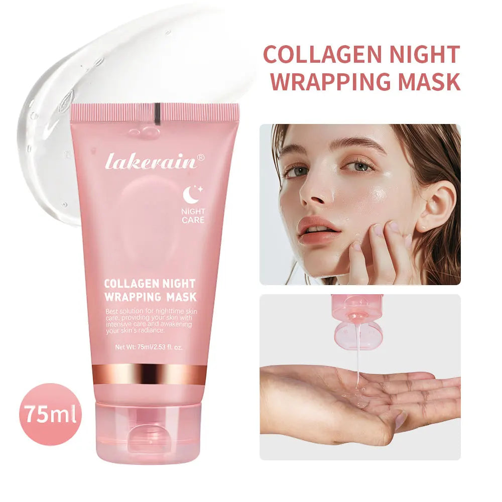 Deep Collagen Mask Korean Peel Off Mask Face Anti Wrinkle Lifting Skin Care Masks Bio Pack Night Wrapping Woman Skin Care HIP Pink