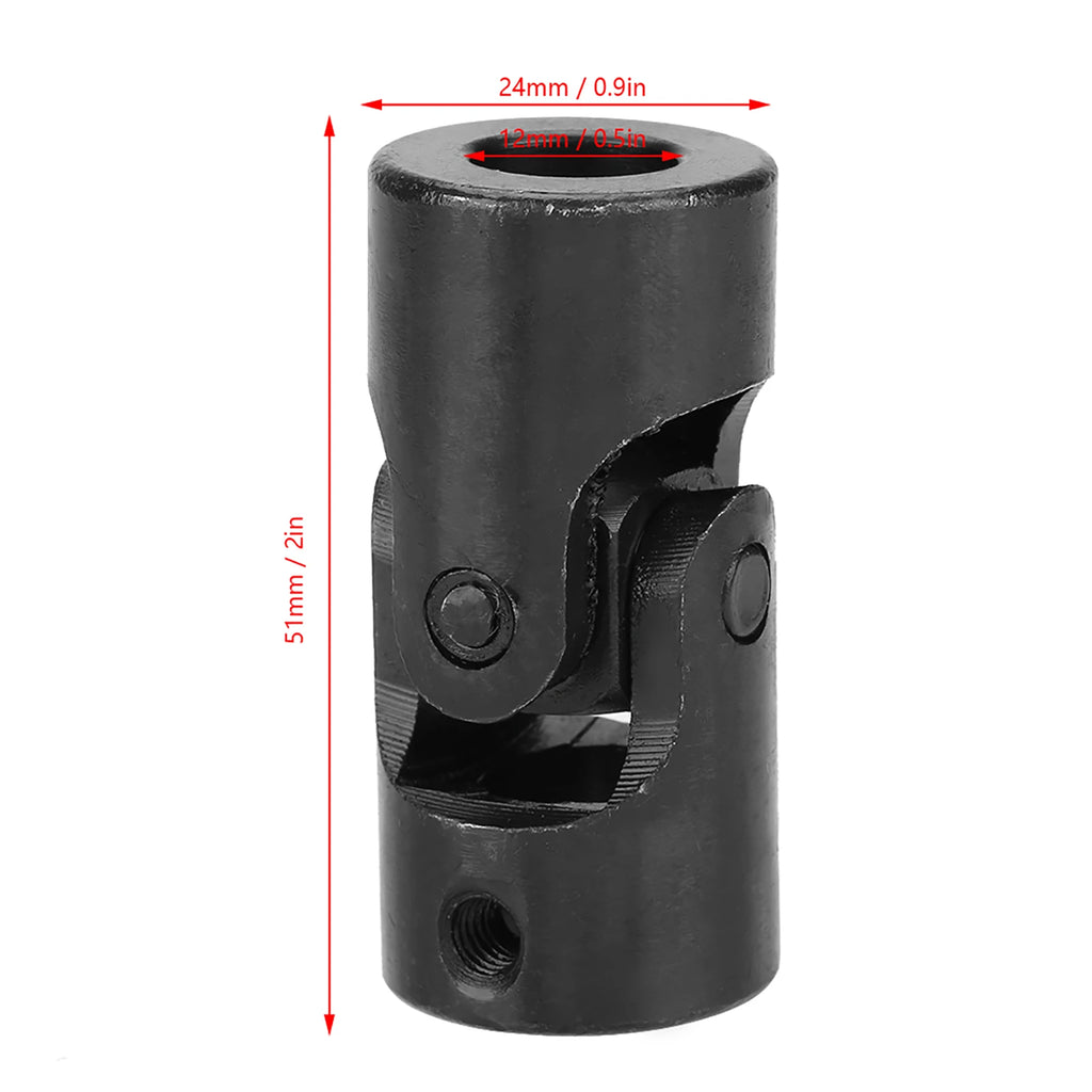 Shaft Coupling Motor Connector DIY Steering Universal Joint 12*24*51mm HIP