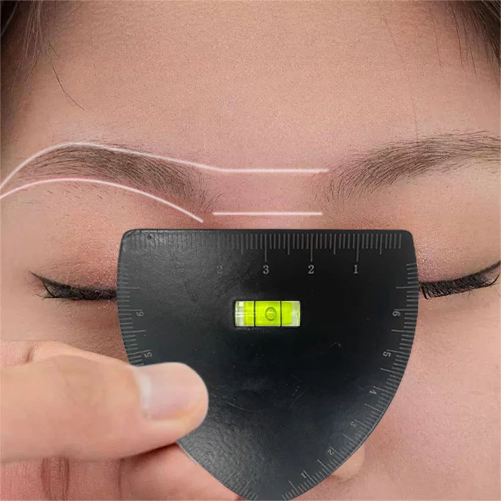 6 Shapes Drawing Eyebrow In 1 Minute Desgin Ruler Microblading Mapping Tool Shaping Permanent Drawing Tattoo Guide Ruler Eye Mak HIP Black A 1PC