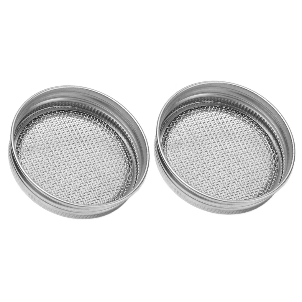 2Pcs Seed Sprouting Jar Filter Lids Stainless Steel Germination Accessory for Regular Mouth Jars HIP
