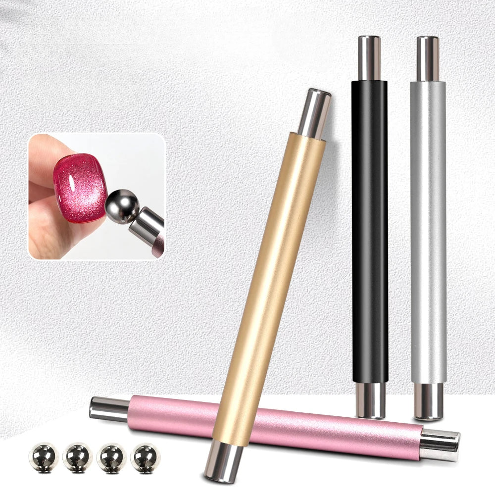 Strong Magnetic Long Double Head Nail Magnet Tool Pens Magnetic Cat Eye Gel Polish Nail Art Kit for DIY Salon Studio Or Home Use HIP
