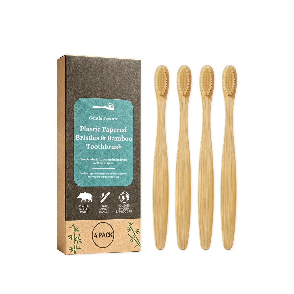 Mint Tooth Cleaning Powder & Bamboo Toothbrush Set – 50g Oral Care Set HIP 1Box-4pcs
