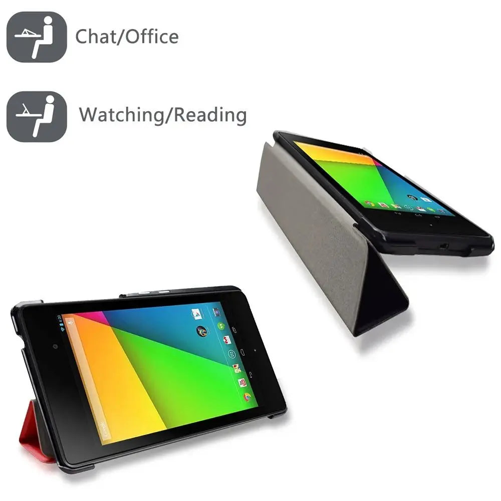 Magnetic Folio Case with Stand for Google Nexus 7 2nd Gen Tablet Folio Case HIP