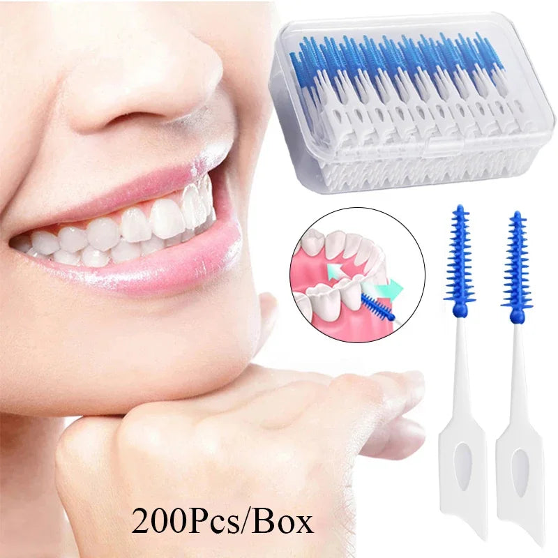 Silicone Interdental Brushes 40–200 Pack | Between-Teeth Care Interdental Brush HIP