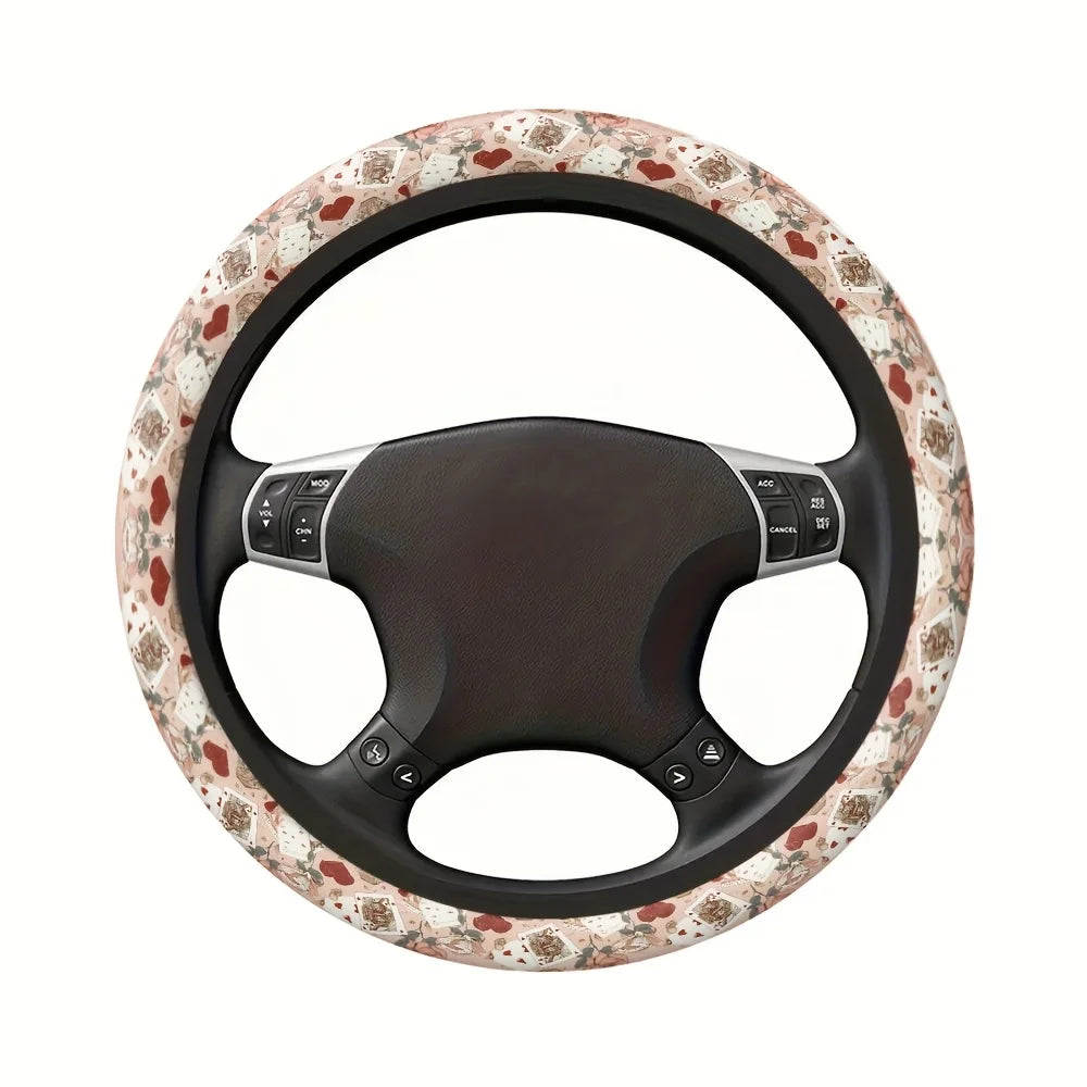 Steering Wheel Cover – Rose, Heart & Gold Marble | HIP Steering Wheel Cover HIP