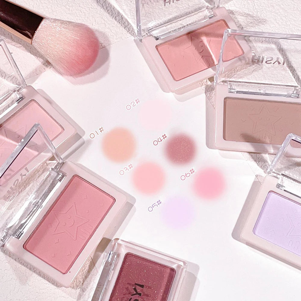 HISYI Honey Powder Blush – 6 Shades, Luminous Glow Powder Blush HIP