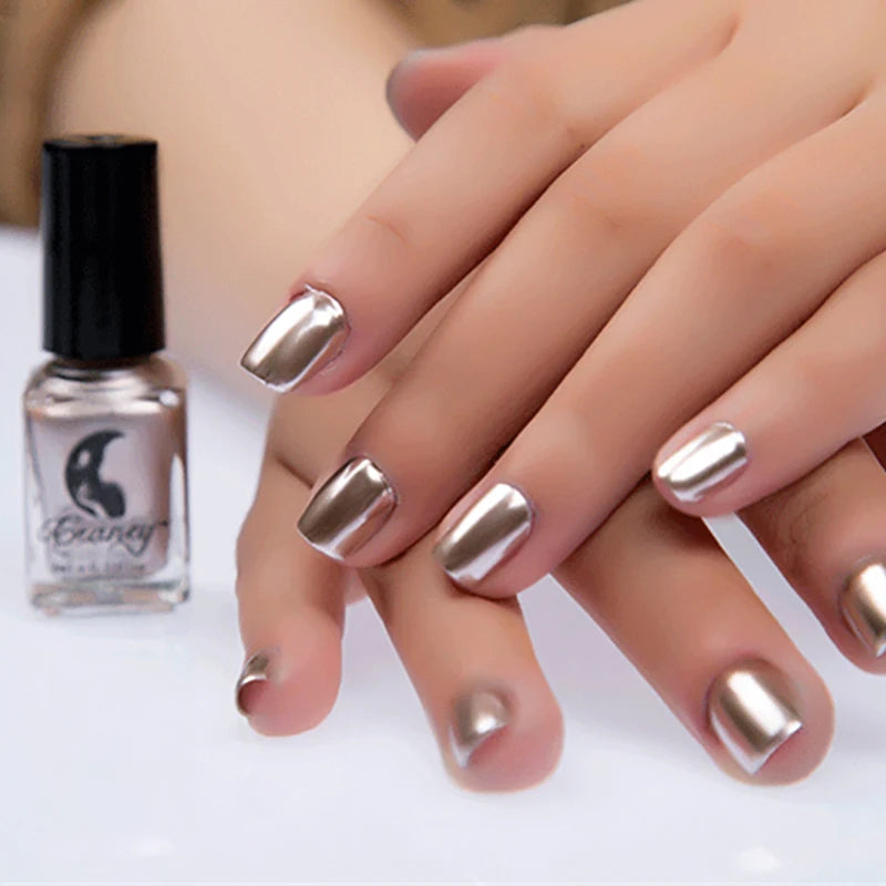Gel Nail Polish without lamp Gel Semi-permanent Varnishes hybrid All for manicure Mirror Effect Metallic Shiny Glitter Silver HIP 12