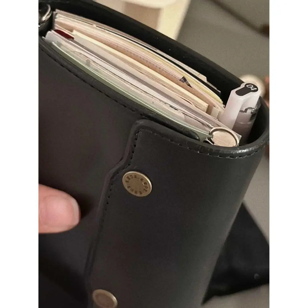 M5 Leather Pocket Notebook – Blank Pages & Ring Binder Leather Pocket Notebook HIP