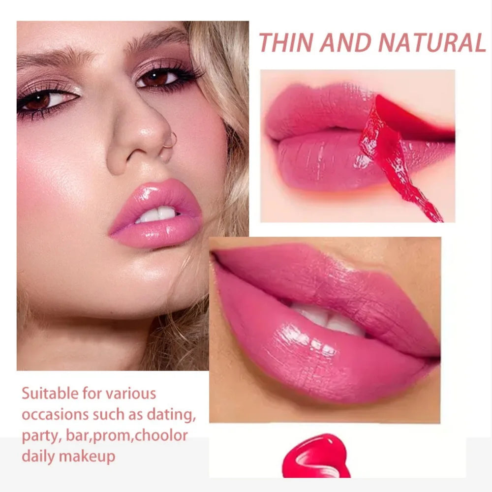 4 Color Liquid Peel-off Lip Gloss Waterproof Long-lasting Matte Lipstick Non-stick Cup Makeup Moisturizing Lip Tattoo Pigment HIP