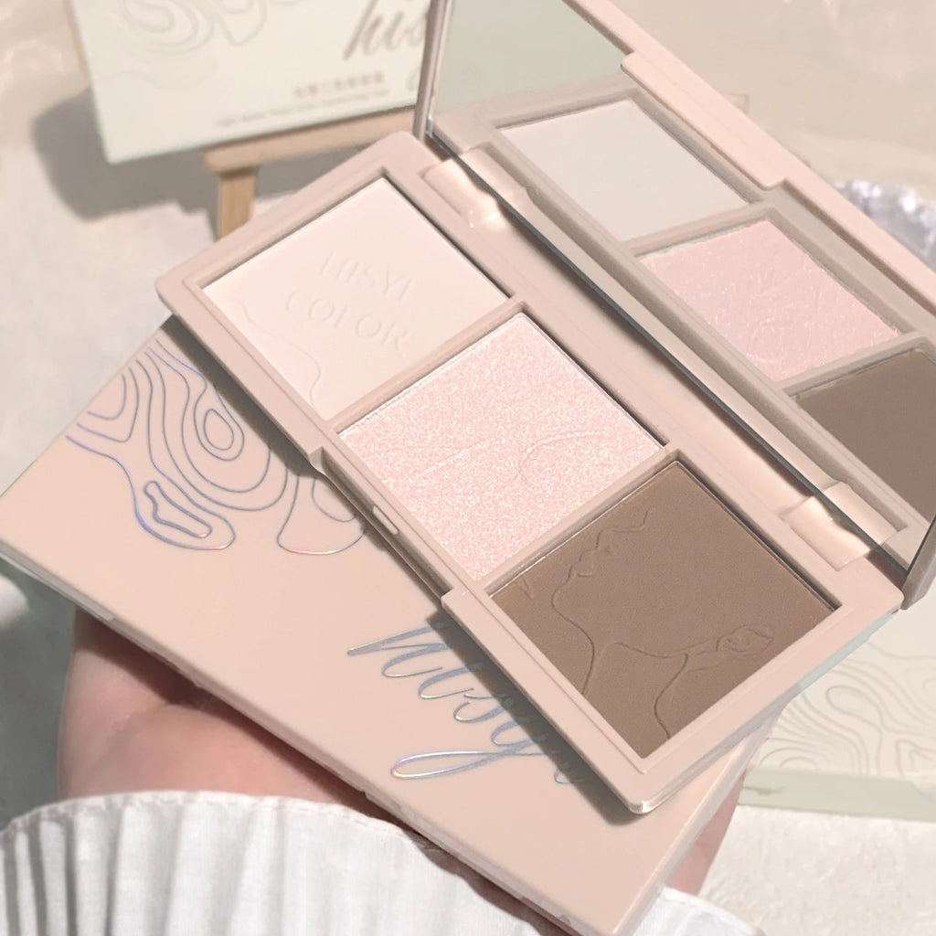 3D Contour & Highlight Powder Palette – Pearl & Matte Contour Highlight Palette HIP