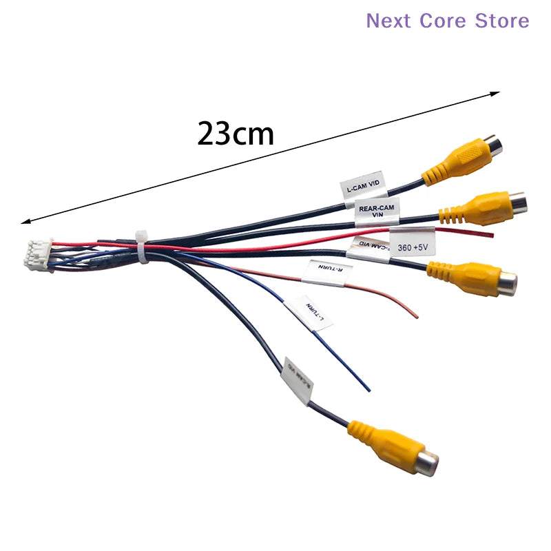 12-Pin Adapter Cable for Android Head Unit 360 Panoramic Camera Camera Cable Adapter HIP