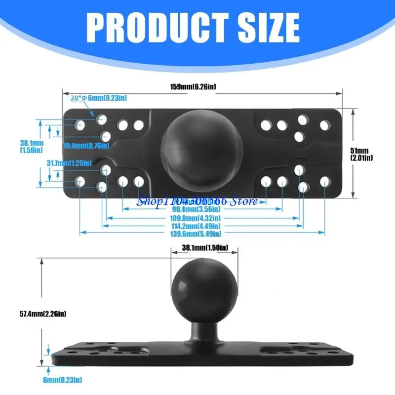 1.5" Ball Joint Aluminum Fish Finder Mount – Marine Grade Fish Finder Mount HIP