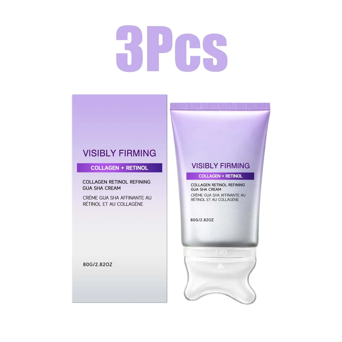 Collagen Retinol Gua Sha Firming Cream 80g – V-Line Lift Firming Face Cream HIP 3Pcs