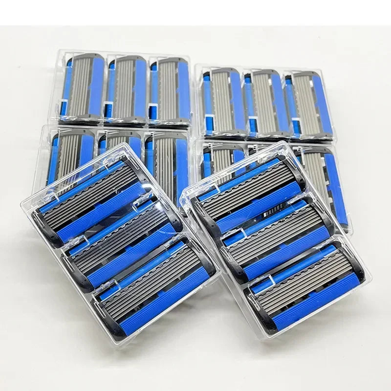 Men's 6-Layer Blade Reusable Safety Razor – Stainless Steel Men's Safety Razor HIP