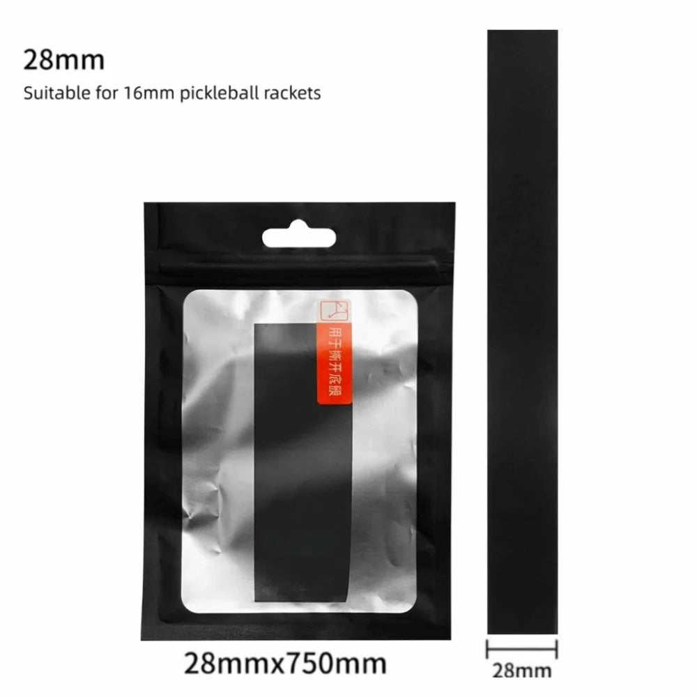 TPU Pickleball Racket Edge Tape – 16mm Protective Frame Guard Racket Edge Guard Tape HIP Black