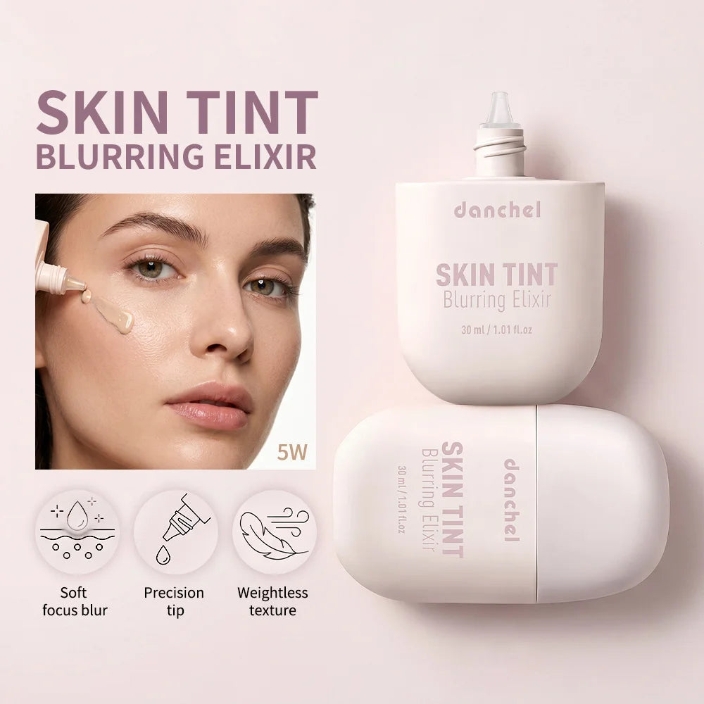 Skin Tint Blurring Elixir Foundation 24 Colors Concealer Blur Pores Fine Lines Long Lasting Hydrating Makeup For All Skin Tone HIP