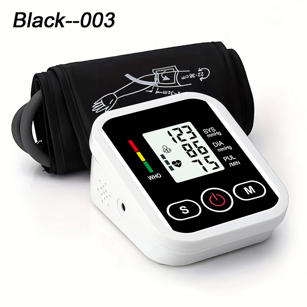 Upper Arm Digital Blood Pressure Monitor – USB or Battery Blood Pressure Monitor HIP Black--003