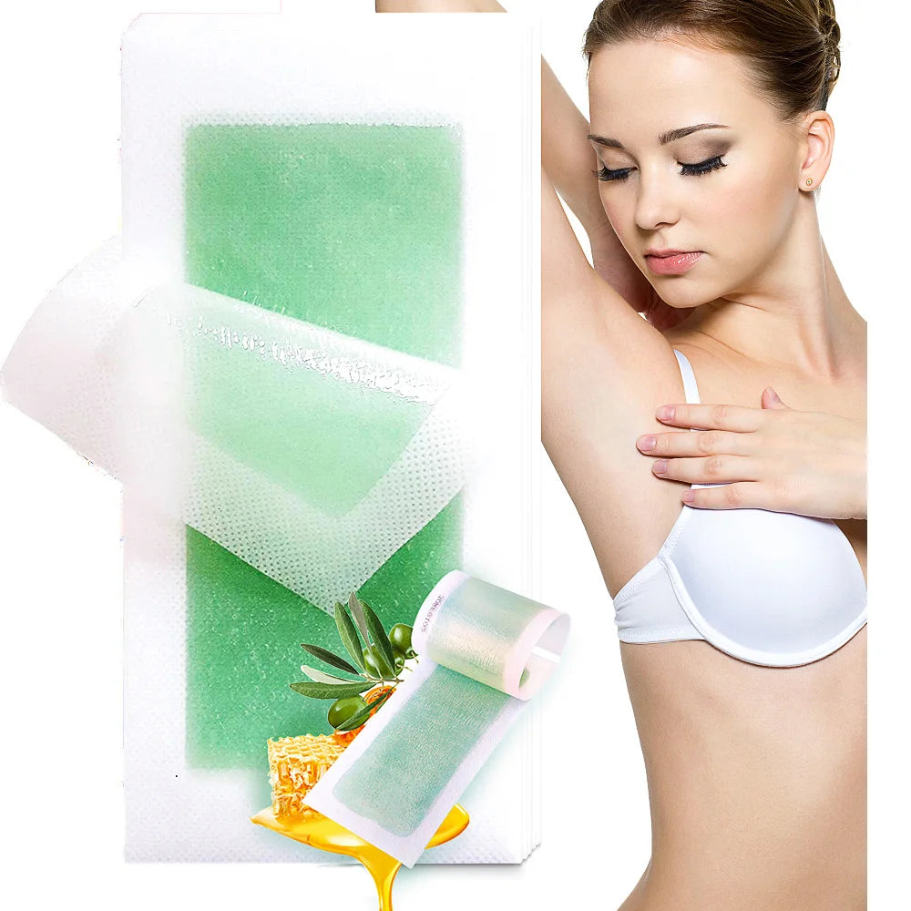 5pcs Rapid Effective Wax Strips for Hair Removal Double-Side Long Lasting Depilation Women Safe Paper For Legs/Bikini/Arm/Neck HIP Default Title