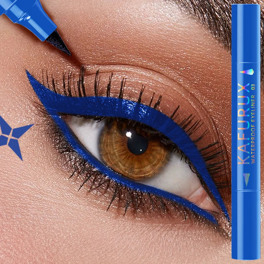 KAFURUX Star Stamp Eyeliner Pen – Waterproof, 3 Colors Stamp Eyeliner Pen HIP