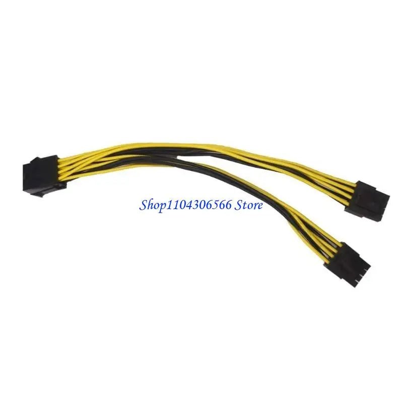 8-Pin CPU Power Extension Y Splitter Cable – 1 to 2 Male PC Power Cable HIP