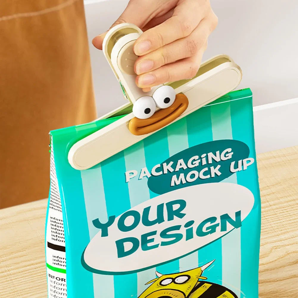 1Pc Creative Face Bag Sealing Clip Food Snack Clip Kitchen Tools Decorative Small Clip Refrigerator Plastic Food Bag Storage HIP