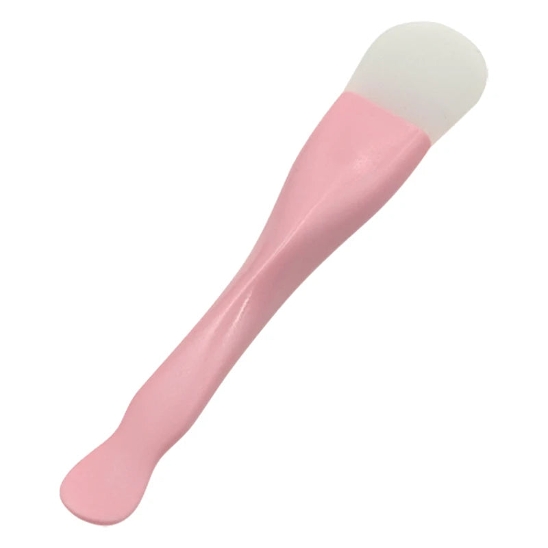 Dual-Ended Silicone Mask Brush & Spatula | Face Applicator Mask Applicator Brush HIP C696-Pink