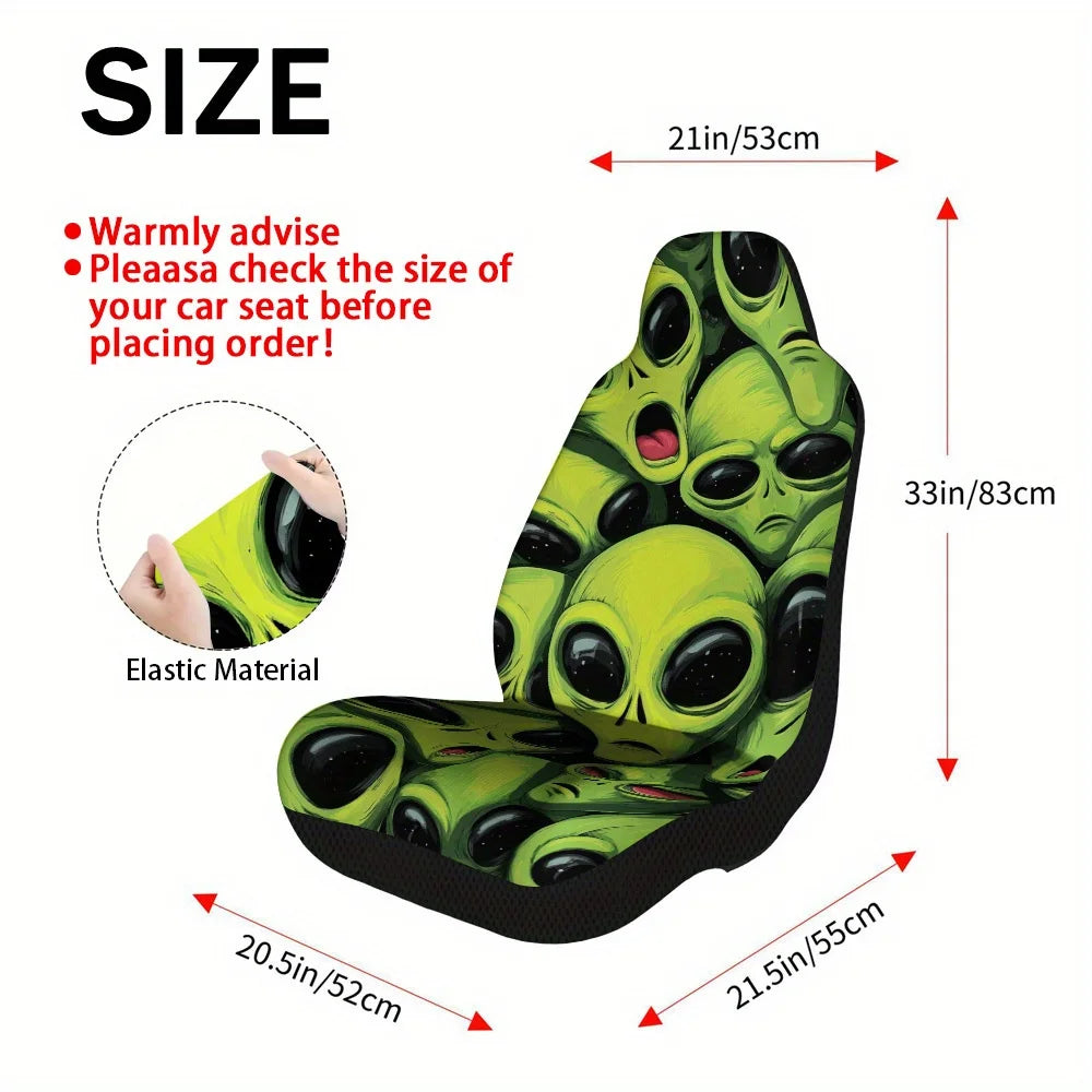 2-Pack Halloween Alien Car Seat Covers – Universal Fit Car Seat Covers HIP