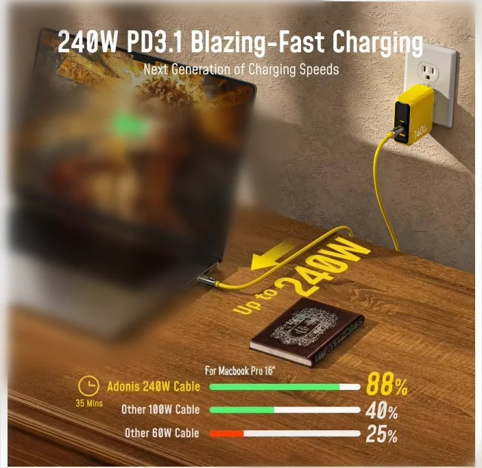 AOHI Adonis USB4 Cable 240W PD3.1 | 80Gbps | 8K | 3.3FT USB-C Cable HIP