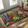 Floral Non-Slip Area Rug – Indoor Outdoor Kitchen Doormat Floral Area Rug HIP 1 50x80cm-Felt