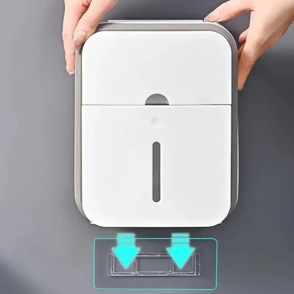 Wall-Mounted Toilet Paper Holder – Waterproof Double Layer Box Toilet Paper Holder HIP