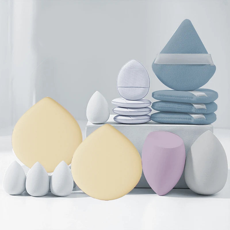 16-Piece Pink Makeup Sponge & Puff Set – Blend & Conceal Makeup Sponge Set HIP SHE133-16grey