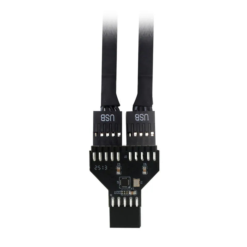 USB 3.0 19-Pin to Dual USB 2.0 9-Pin Splitter Adapter Cable USB Header Adapter HIP