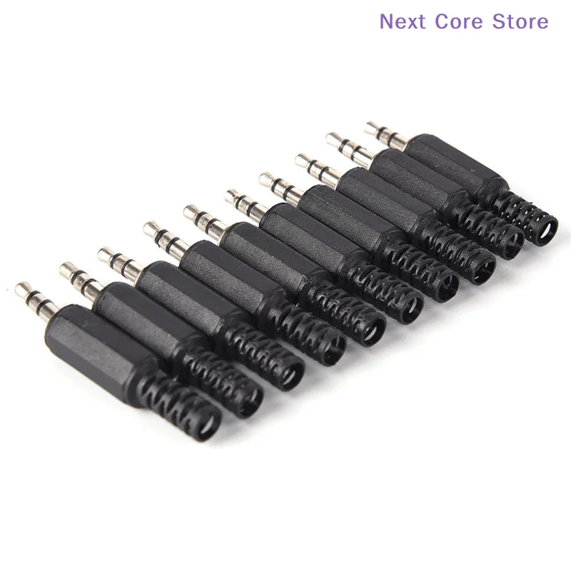 5-Pack 3.5mm Male Audio Plug Stereo Headphone Jack Connector Audio Jack Connector HIP
