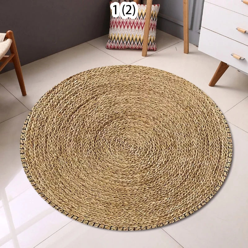 Round Bohemian Area Rug – Polyester Floor Mat for Home Decor Round Area Rug HIP 3 120X120