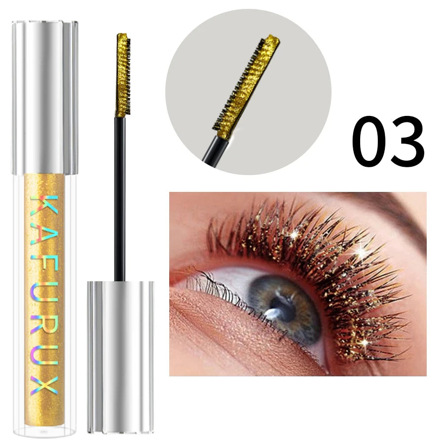 1PC Diamond Mascara Shining Sweet Proof Glitter Eyelashes Quick Dry Lasting Curling Thick Mascara Shimmer Makeup Eye Cosmetics HIP 03