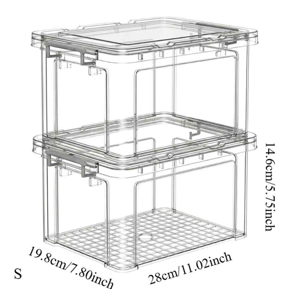 Clear Storage Bins with Lids & Latches – BPA-Free Organizer Storage Bins HIP