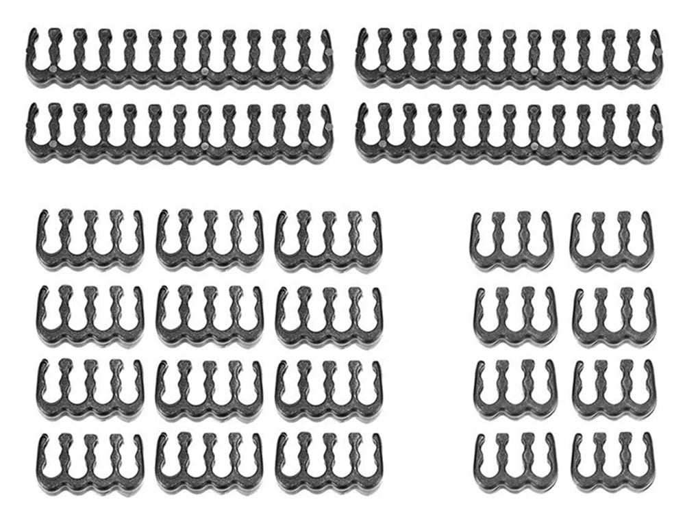 24-Piece PC Cable Comb Set – 6/8/24 Pin Cable Organizer PC Cable Organizer HIP black
